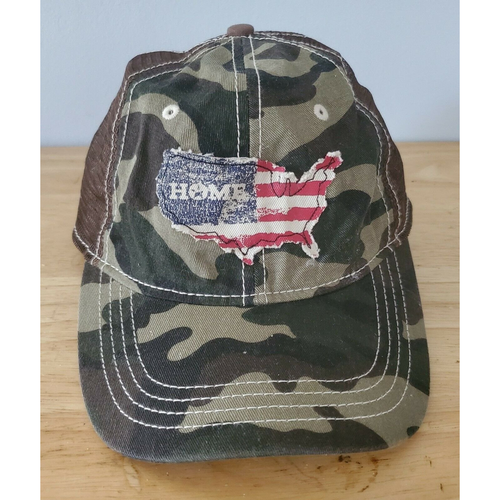 Camouflage Men's Slouch Hat USA Flag TB Headwear Adjustable